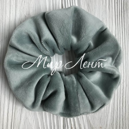 Скранч велюр, 12 см, мятный, шт.