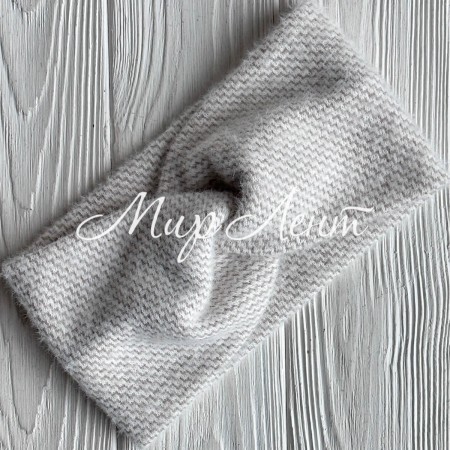 Повязка пушистик ступеньки, 11х23 см, бело-бежевый, шт.