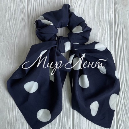 Резинка Твилли жатка большой горох, 30 см, сапфировый, шт.