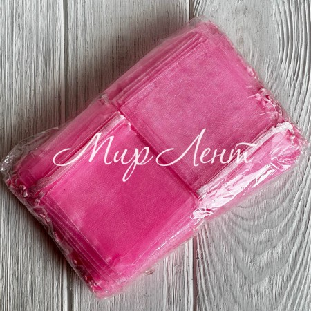 Органзовый мешочек, 7х9 см, розовый, упаковка 100 шт.
