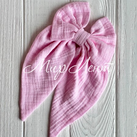 Бант платок муслин, 13х25 см, светло-розовый, шт.