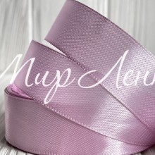 Атлас 2,5 см, светло-фиалковый, рулон 33 м, УПАКОВКА 5 рулонов