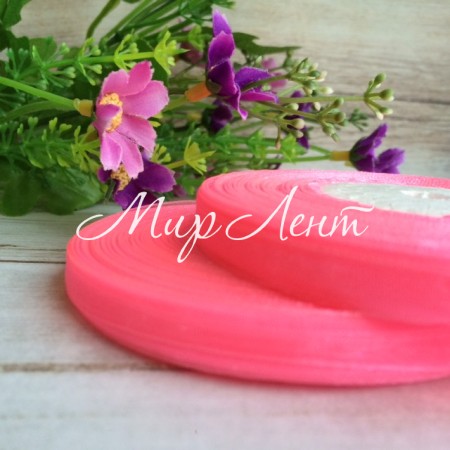 Органза 0,6 см, ярко-розовый, рулон 45 м