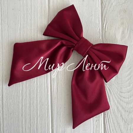 Атласный бант Поли, 14х16,5 см, бургунди, шт.