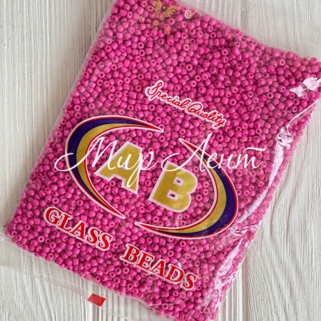 Бисер, размер 6/0, малиновый (730), упаковка 400 г