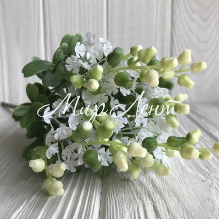 Ветка маттиолы, 30 см, белый, 1 шт.