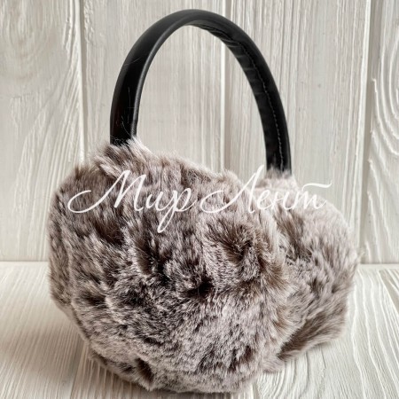 Меховые наушники, 13,5 см, бежево-серые, шт.