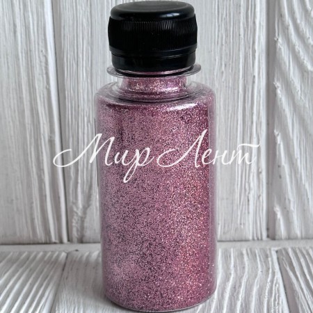 Присыпка глиттер (баночка), 1/96, пудрово-розовый голограмма, упаковка 100 г