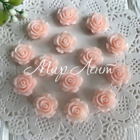 Серединка розочка, 1,5 см, персиковый, упаковка 100 шт.