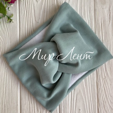 Повязка рубчик фліс широка, 19х15 см, мятна, шт. 