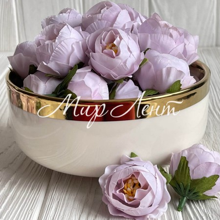 Бутон піона, 4 см, ніжно-лавандовий, упаковка 20 шт.