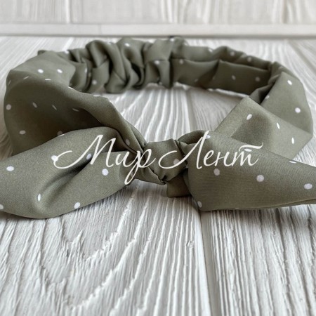 Повязка софт солоха в горох, 25 см, оливковая, шт.