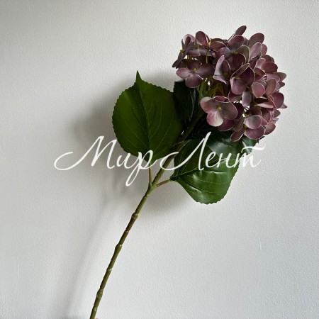 Ветка гортензии (С30542), 66 см, баклажановая, шт.