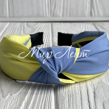 Обруч чалма софт Ukraine, 4 см, голубо-желтый, шт.