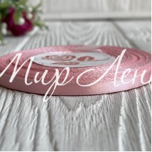 Атлас 0,6 см, абрикосово-рожевый, рулон 33 м, УПАКОВКА 10 рулонов