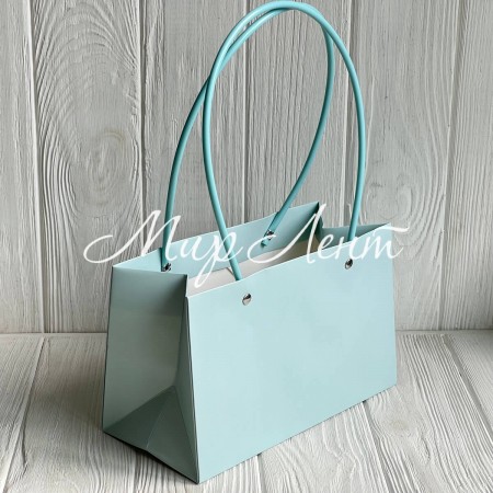 Влагостойкая сумочка большая, 18х14,5х8 см, светло-бирюзовая, упаковка 10 шт.