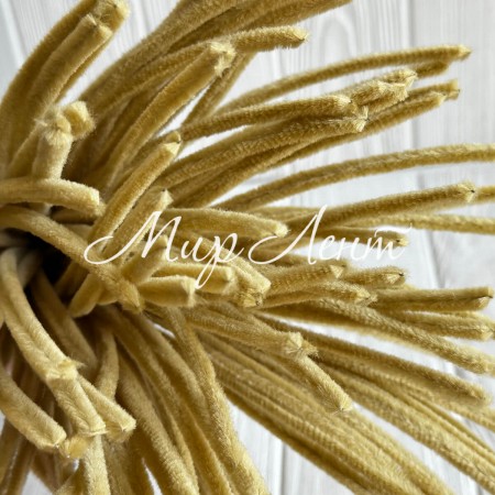 Синельная проволока простая, 6 мм х 30 см, песочный, 100 шт.