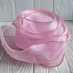 Брошка-цветок из органзы большая (леска)