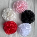 Брошка-цветок с органзы