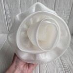 Брошка-цветок с органзы большая двойная