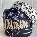 Обруч софт чалма в черно-белых оттенках