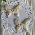 Аппликация бабочка с цветной мозаикой