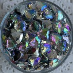 Стразовый камень сердце с выпуклым дном