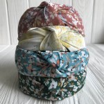 Обруч чалма шифон в цветочек