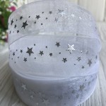 Органза с фольгированным узором