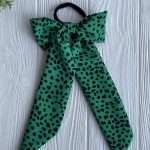 Резинка Твилли с узким бантом леопард