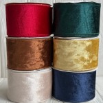 Лента бархатная с проволкой 6,3 см