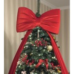 Новогодний велюровый бант