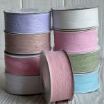 Лента с фактурой лена 2,5 см (D22725) 