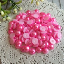 Полубусина, 8 мм, ярко-розовый, 250 г