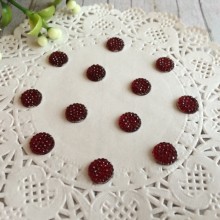 Серединка круглая блеск, 8 мм, красный