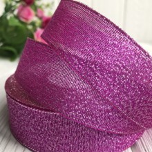 Парча 2,5 см, малиновый, рулон 23 м