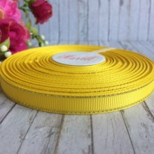 Репс 0,9 см люрекс (золото), желтый, рулон 23 м