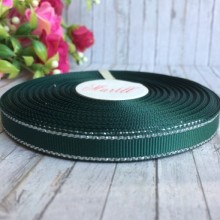 Репс 0,9 см люрекс (серебро), бутылочный, рулон 23 м