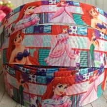 Репс 2,5 см, Русалочка, морская волна, рулон 23 м