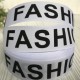 Репс з написом FASHION New, 2,5 см, білий, рулон 23 м