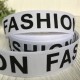 Репс з написом FASHION New, 2,5 см, білий, рулон 23 м Репс з написом FASHION New, 2,5 см, білий, рулон 23 м