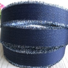 Репс бахрома, 2,5 см, сапфировый, рулон 23 м