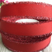 Репс бахрома, 2,5 см, красный, рулон 23 м