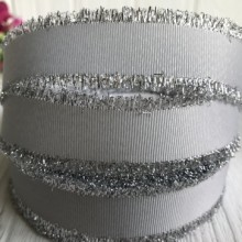 Репс бахрома, 2,5 см, серый, рулон 23 м