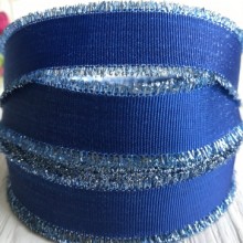 Репс бахрома, 2,5 см, темно-синий, рулон 23 м