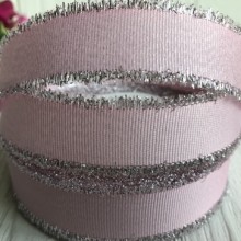 Репс бахрома, 2,5 см, светло-розовый, рулон 23 м