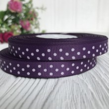 Репс 1 см горох, черничный, 23 м в рулоне