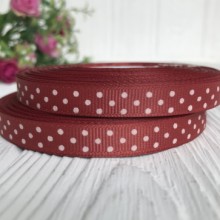 Репс 1 см горох, кирпичный, 23 м в рулоне