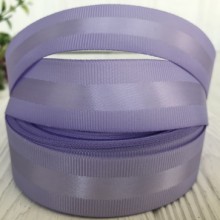 Репс с атласной полосой, 2,5 см, лиловый, рулон 23 м