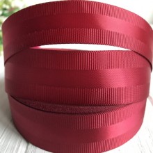 Репс с атласной полосой, 2,5 см, бургунди, рулон 23 м